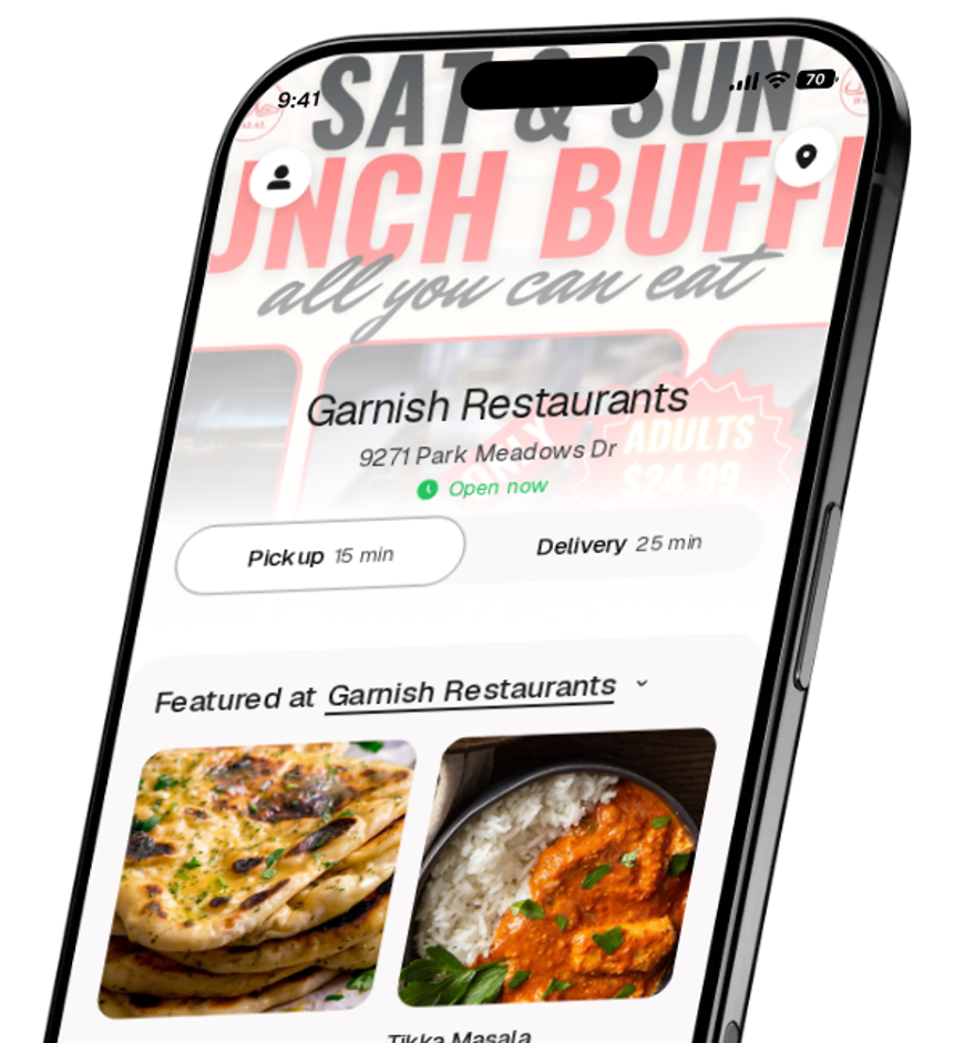 Garnish Restaurants app preview