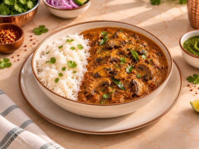 Mushroom Chettinad.