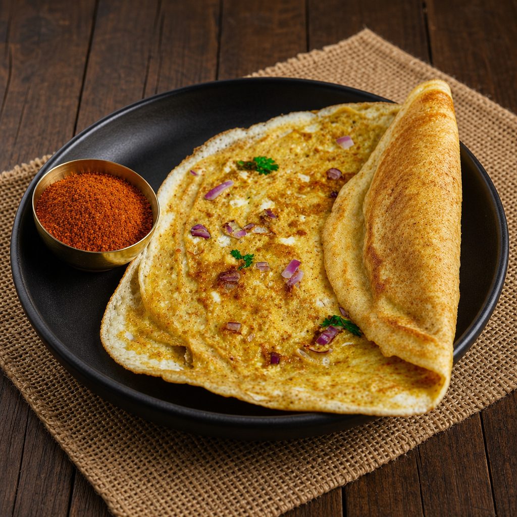Egg Onion Dosa.