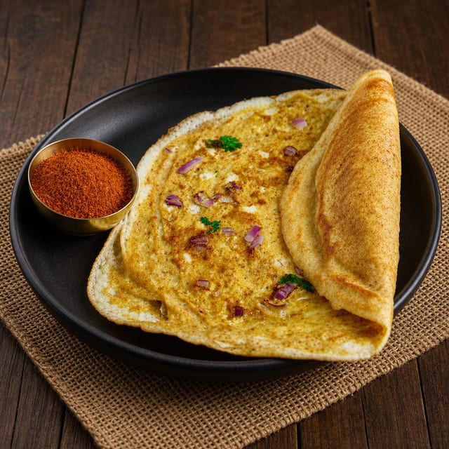 Egg Onion Dosa.