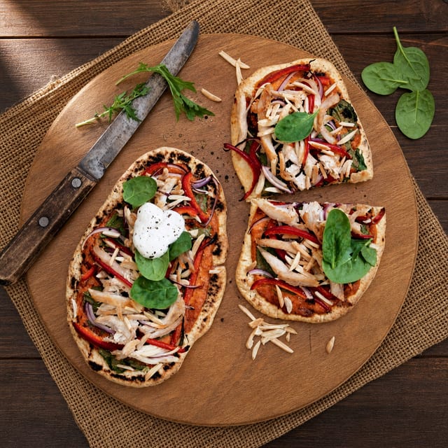 Kids Chicken Pizza.