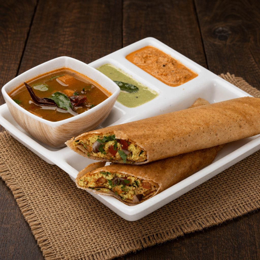 Paneer Bhurji Dosa.