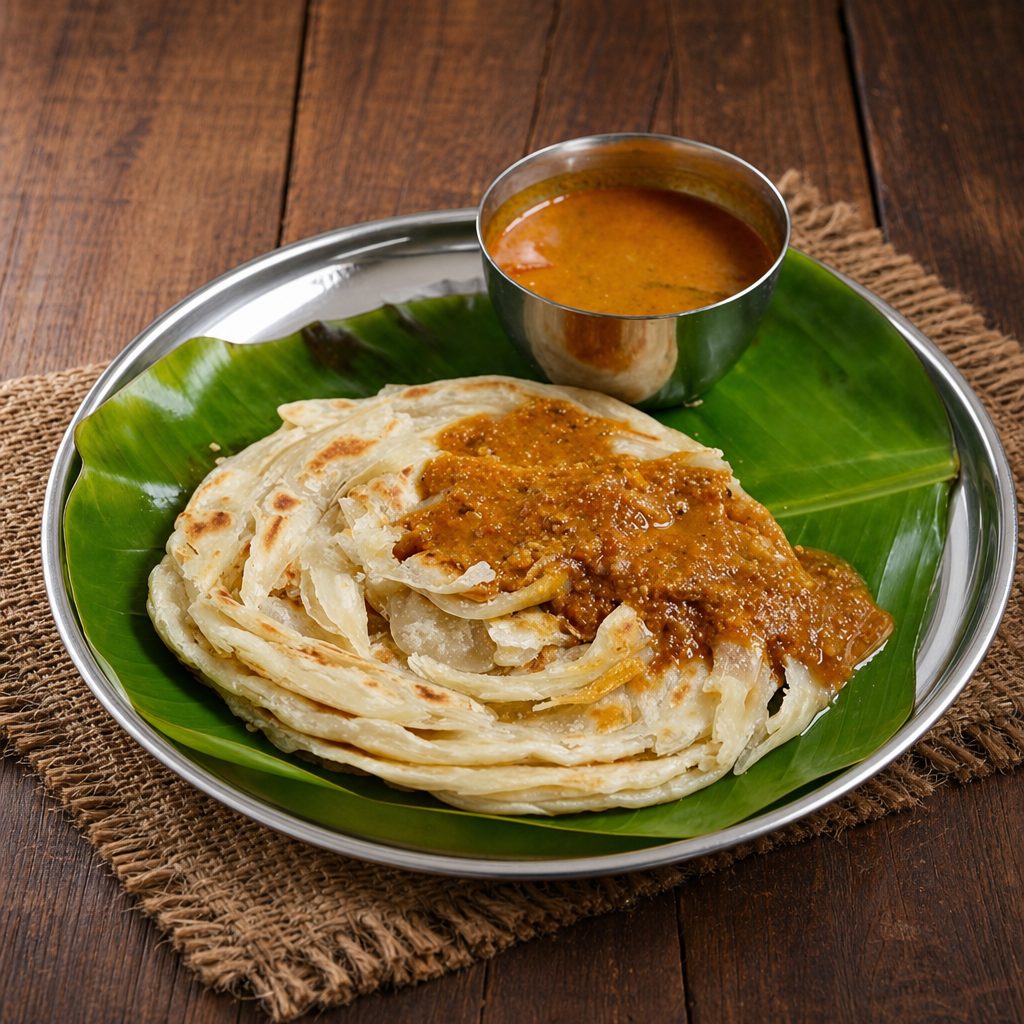 Malabar Parotta With Veg Kurma 2pcs.
