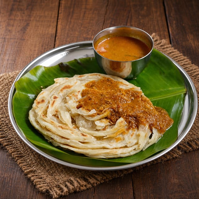 Malabar Parotta With Veg Kurma 2pcs.