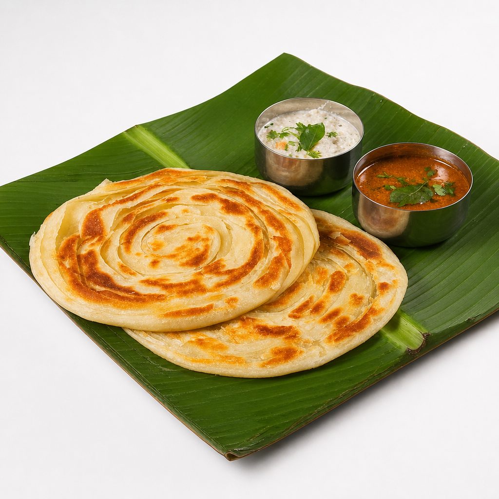 Malabar Parotta With Chicken Salna 2pc.