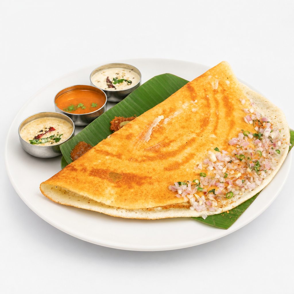 Egg Onion Dosa.