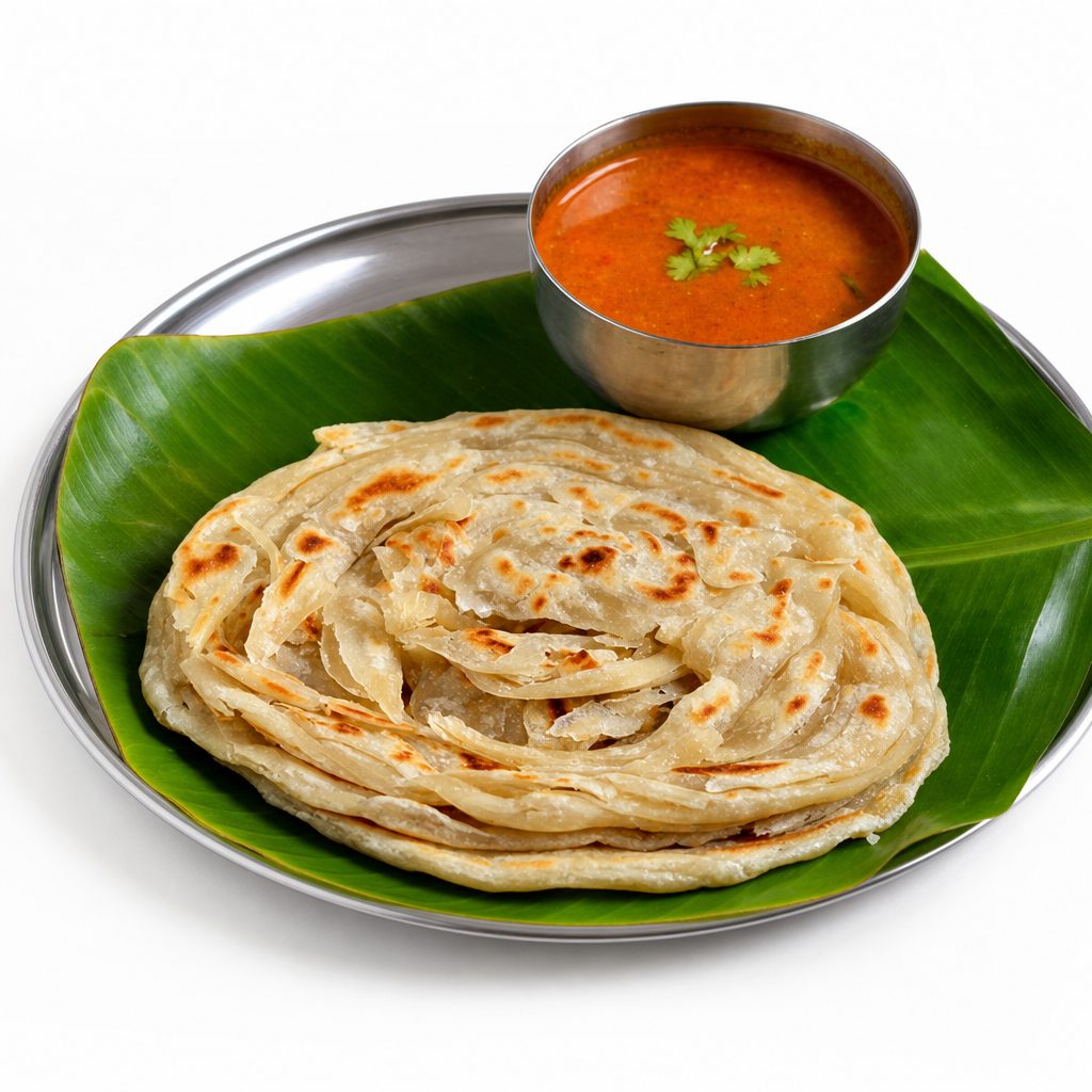 Malabar Parotta With Veg Kurma 2pc.