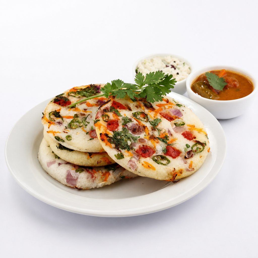 Onion & Chili Uthappam.