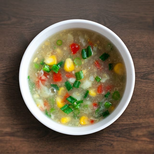 Sweet Corn Veg Soup.