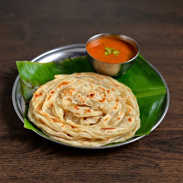 Malabar Parotta With Chicken Salna 2pc.