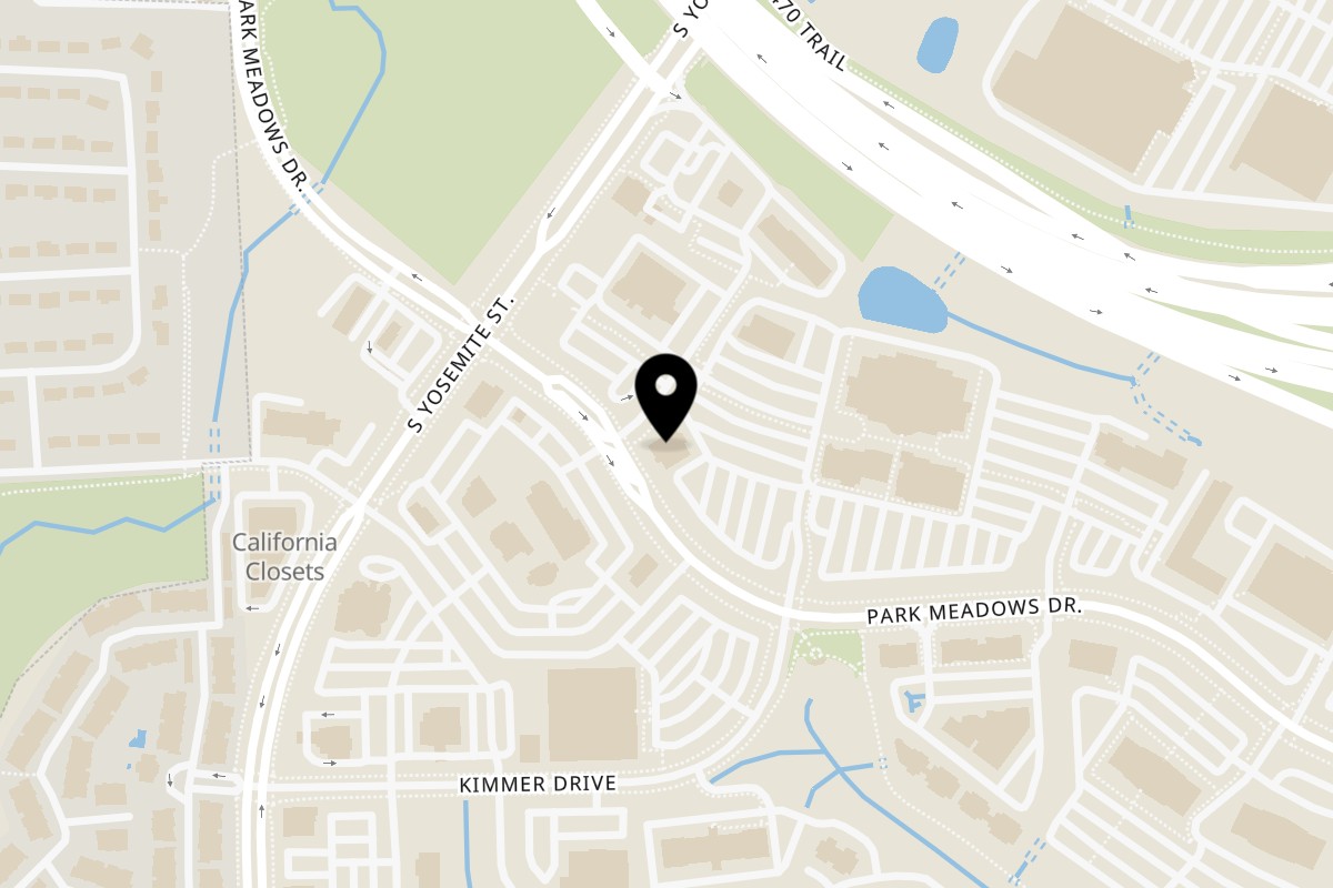 Map showing the location of Garnish Restaurants Lone Tree on 9271 Park Meadows Dr in Lone Tree